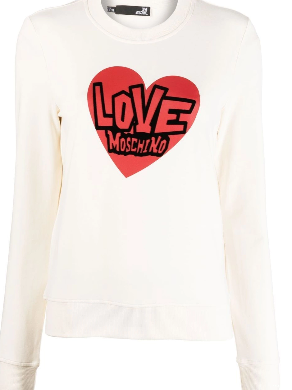 Moschino logo Women Love sweatshirt heart-print 0421